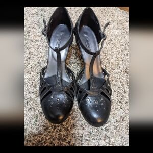 Black Strappy Heels, Size 8